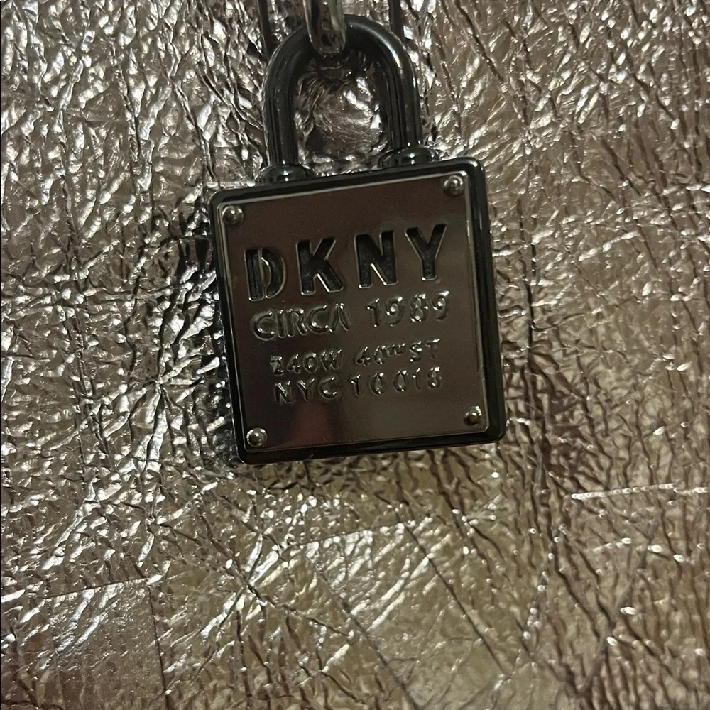 DKNY Shimmering Rose Gold Tote - Picture 2 of 8